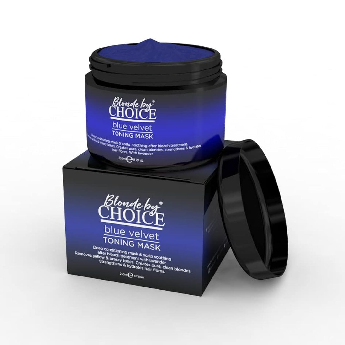 Blue Velvet Toning Mask, Hair Toner For Bleached Hair From Blonde By Choice, Deep Conditioning Hair Treatment With Scalp Relief For Bleach Damaged