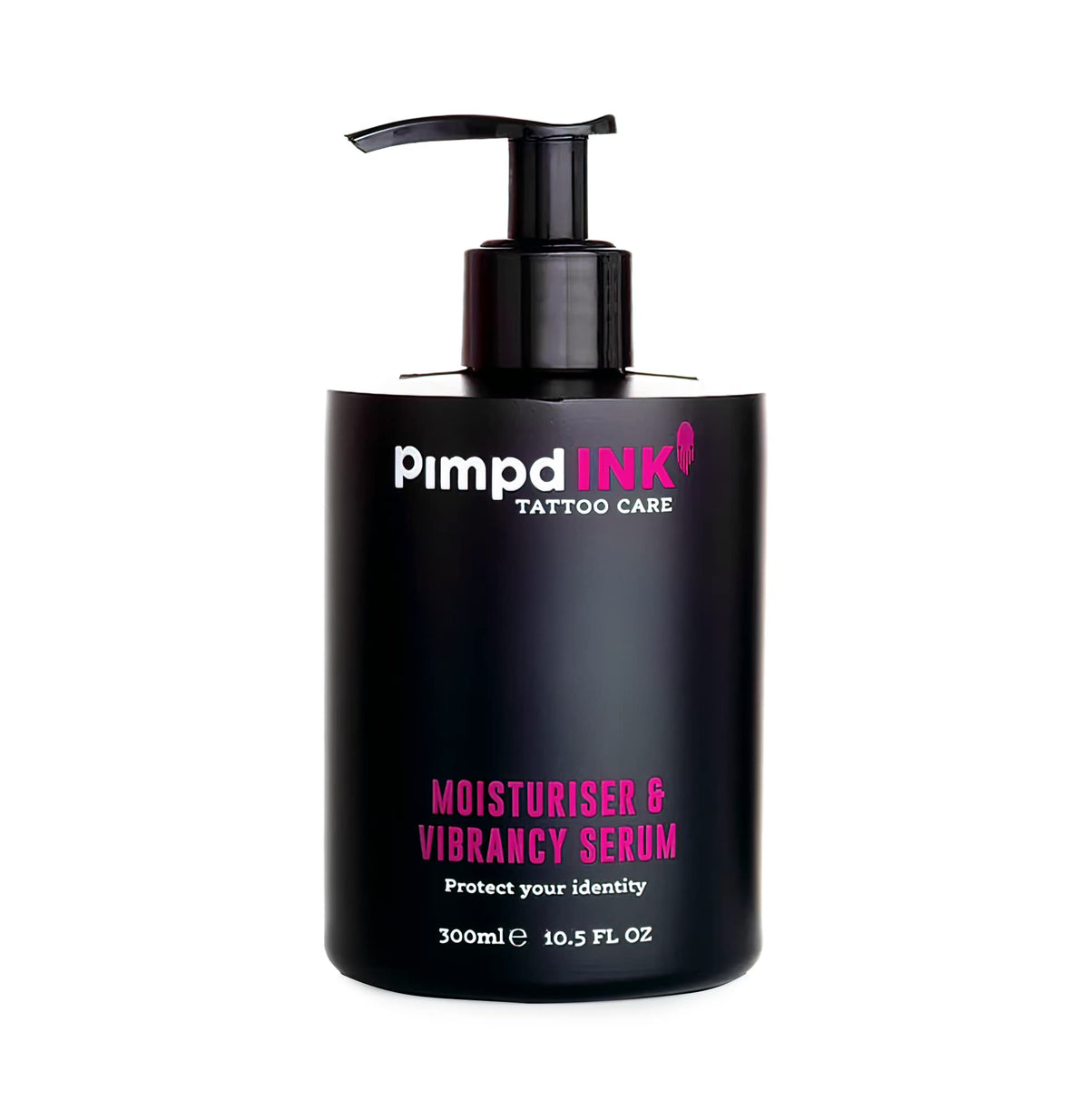 PimpdINK Moisturiser & Vibrancy Serum Tattoo Aftercare for Protecting and Restoring your Inks colours 300ml Pump Bottle