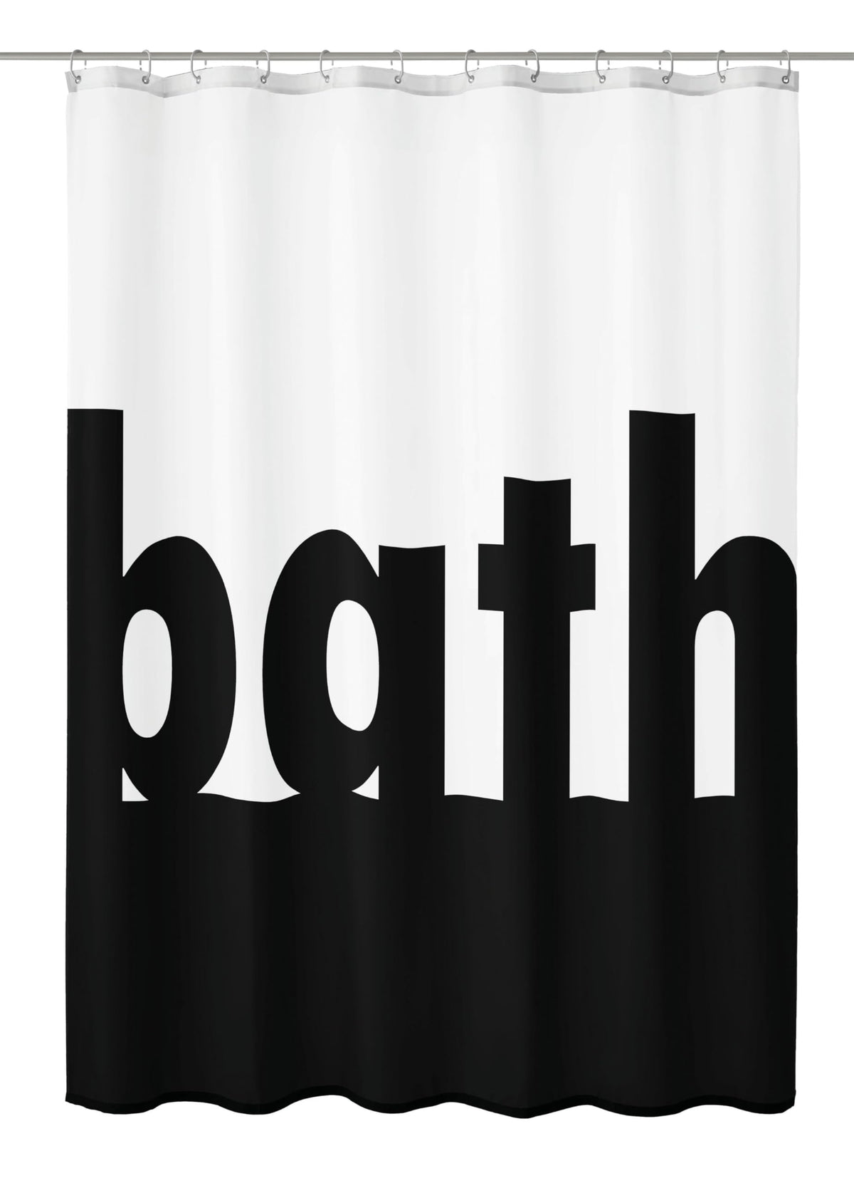 Kleine Wolke Shower Curtain, Polyester, Black White, 180x200 cm