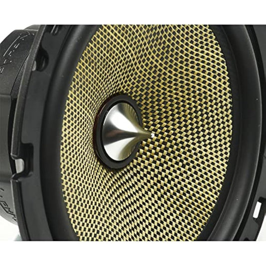 In Phase Car Audio SXT1035 Speaker - 4 Inch (10cm) Round, 200W, 2-Way Coaxial Shallow-Mount Speaker (2 x Speakers)