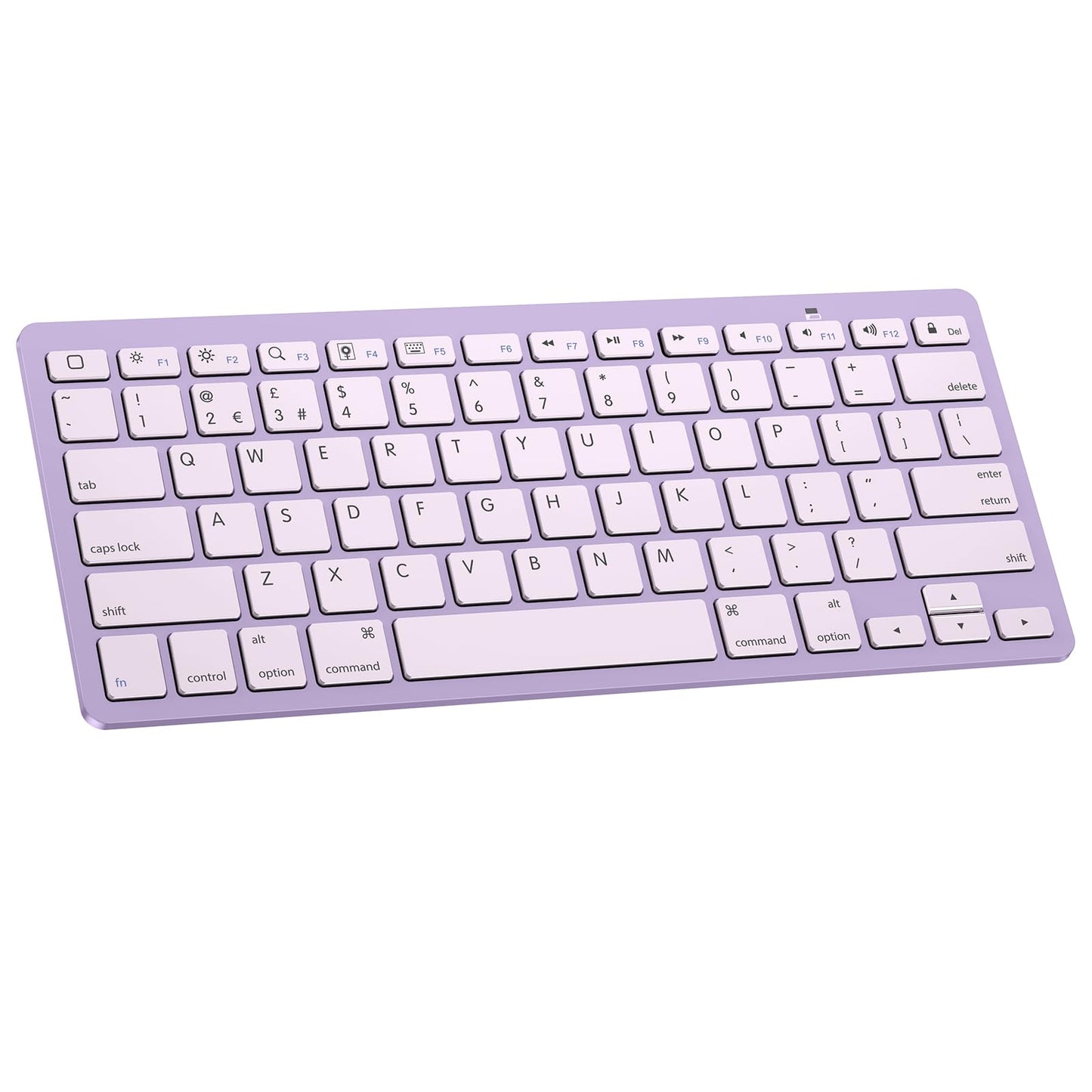 OMOTON Bluetooth Wireless Keyboard for iOS Compatible with iPad Pro/Air/Mini, iPhone and More, UK QWERTY Keyboard Layout, Purple