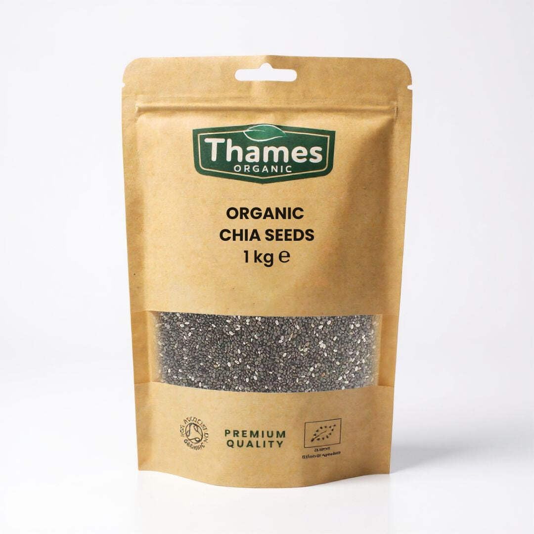 Organic Chia Seeds, 1kg ? Nutritious Superfood | Vegan-Friendly | High in Protein & Fiber | Versatile Kitchen Essential | Thames Organic