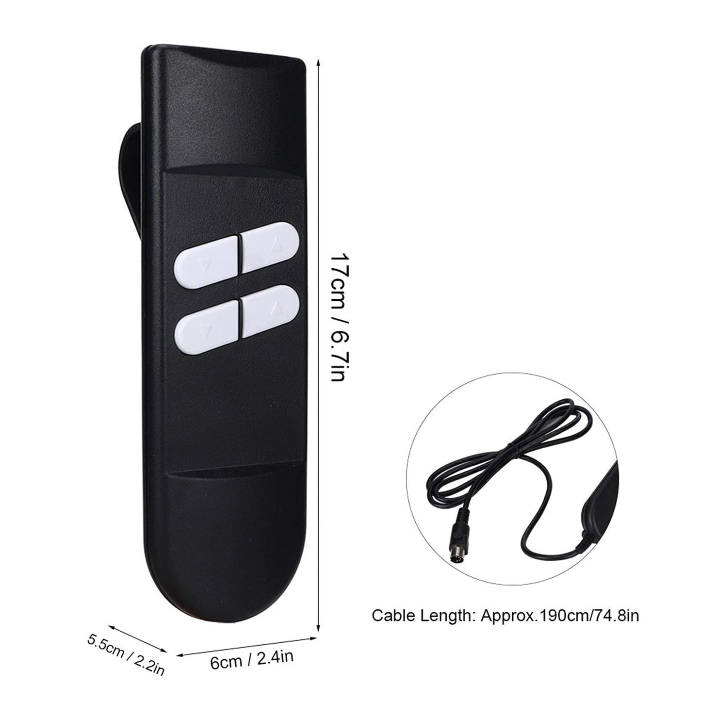 Recliner Chair Electric Switch, 5pin Remote Hand Recliner Chair Controller Handset Universal Electric Lift Recliner Chair Switch Control Recliner