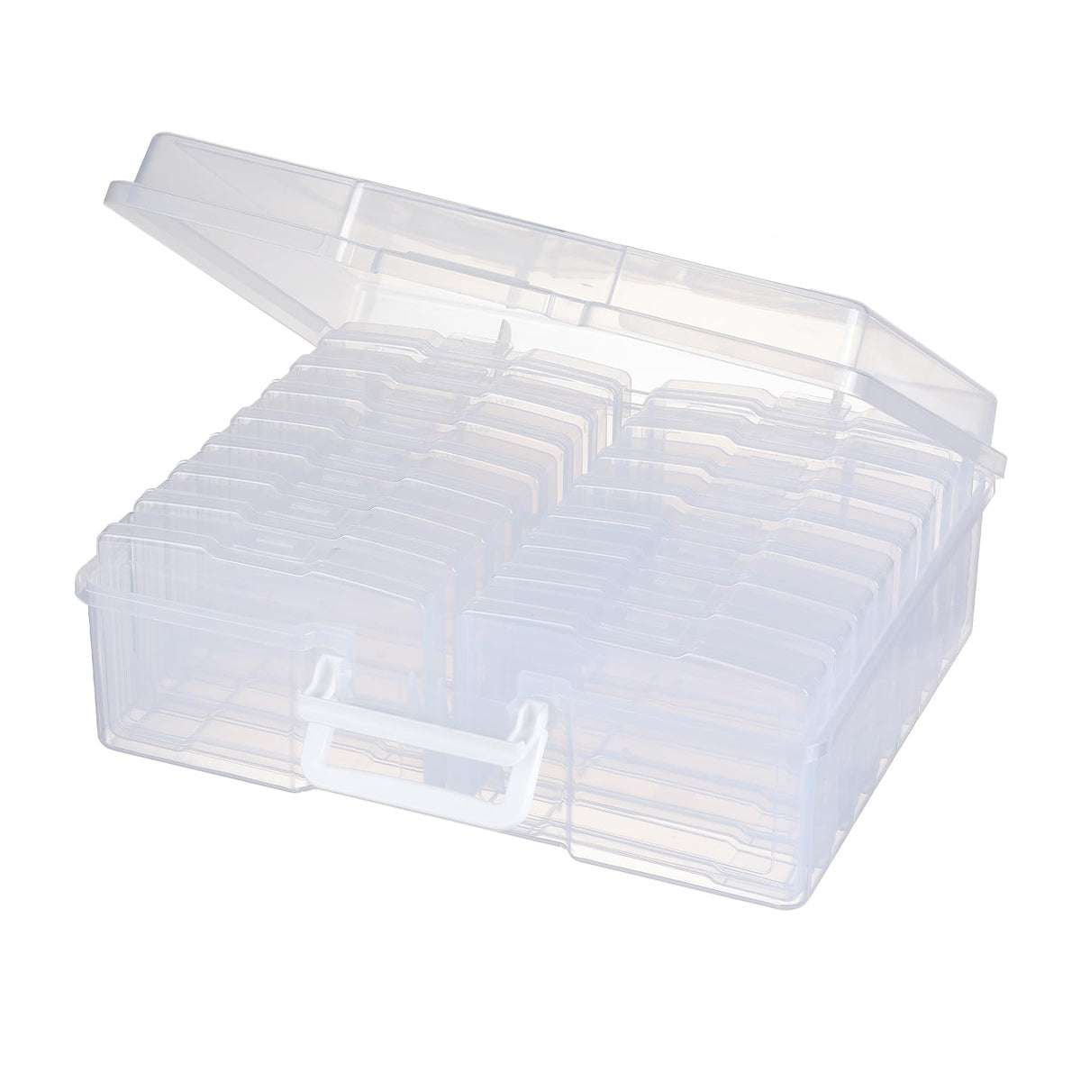 Novelinks Photo Case 4" x 6" Photo Box Storage - 16 Inner Photo Keeper Photo Organizer Cases Photos Storage Containers Box for Photos Clear