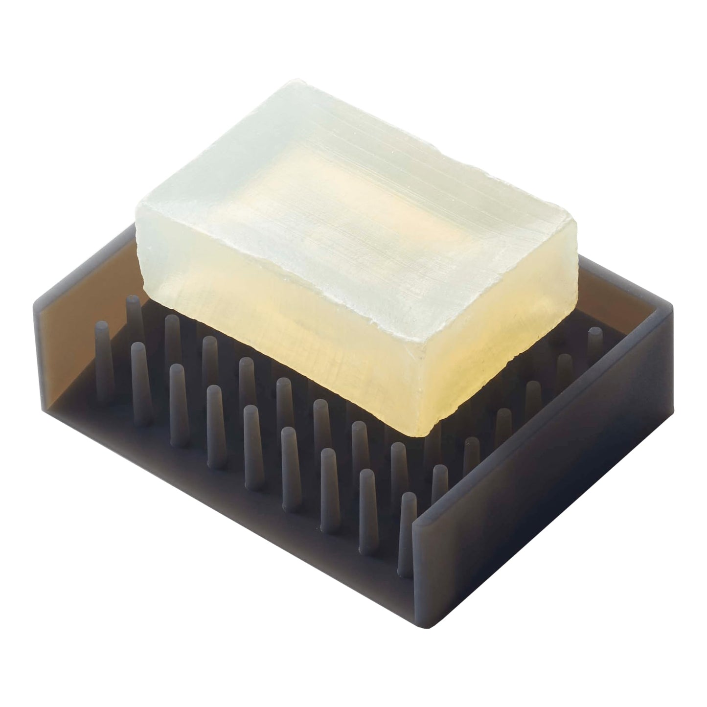 Yamazaki 2995 FLOAT Silicone Soap Tray, Black, Silicone, Minimalist Design, 11 x 8.5 x 3 cm (LxWxH)