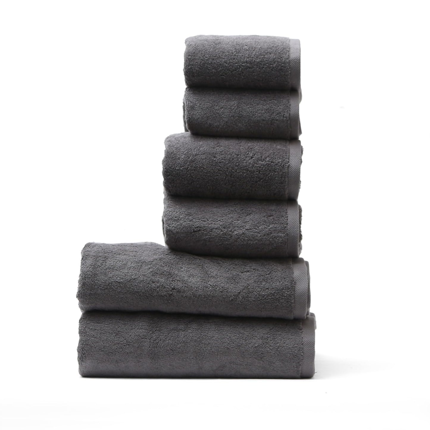 D.Sirez Towels Set 6 Pcs SUPREME LUXURY Towel Set 100% Pure Soft Cotton. 2 X Bath, 2 X Face & 2 X Hand Towels. Highly Absorbent 650 GSM Premium