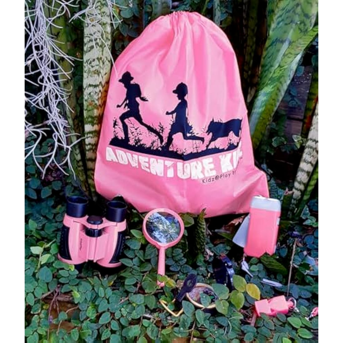 Adventure Kidz Outdoor Exploration Kit, Children’s Binoculars, Flashlight, Compass, Fox Whistle, Magnifying Glass, Backpack. Great Gift Set for STEM, Pretend Play, Ages 3+