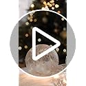 Lights4fun Set of 3 Fairy Light Orbs Crackled Glass Balls LED Lights Battery Operated Table Lamp Warm White LEDs with Timer Orbs for Bedroom Home Wedding Decor & Party