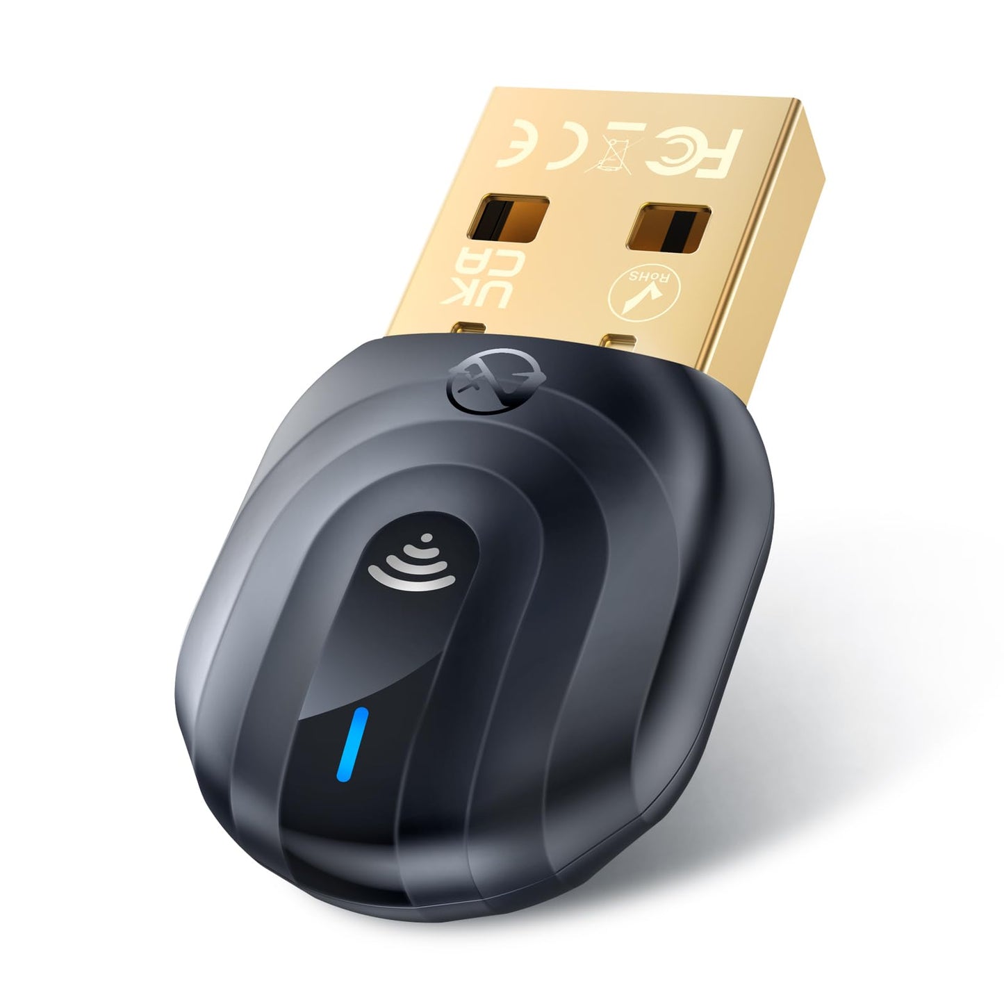 ZEXMTE USB Bluetooth Adapter for PC with FPC Antenna, 50M Long Distance Stable Signal Bluetooth Dongle, Plug & Play for Desktop Laptop, Windows