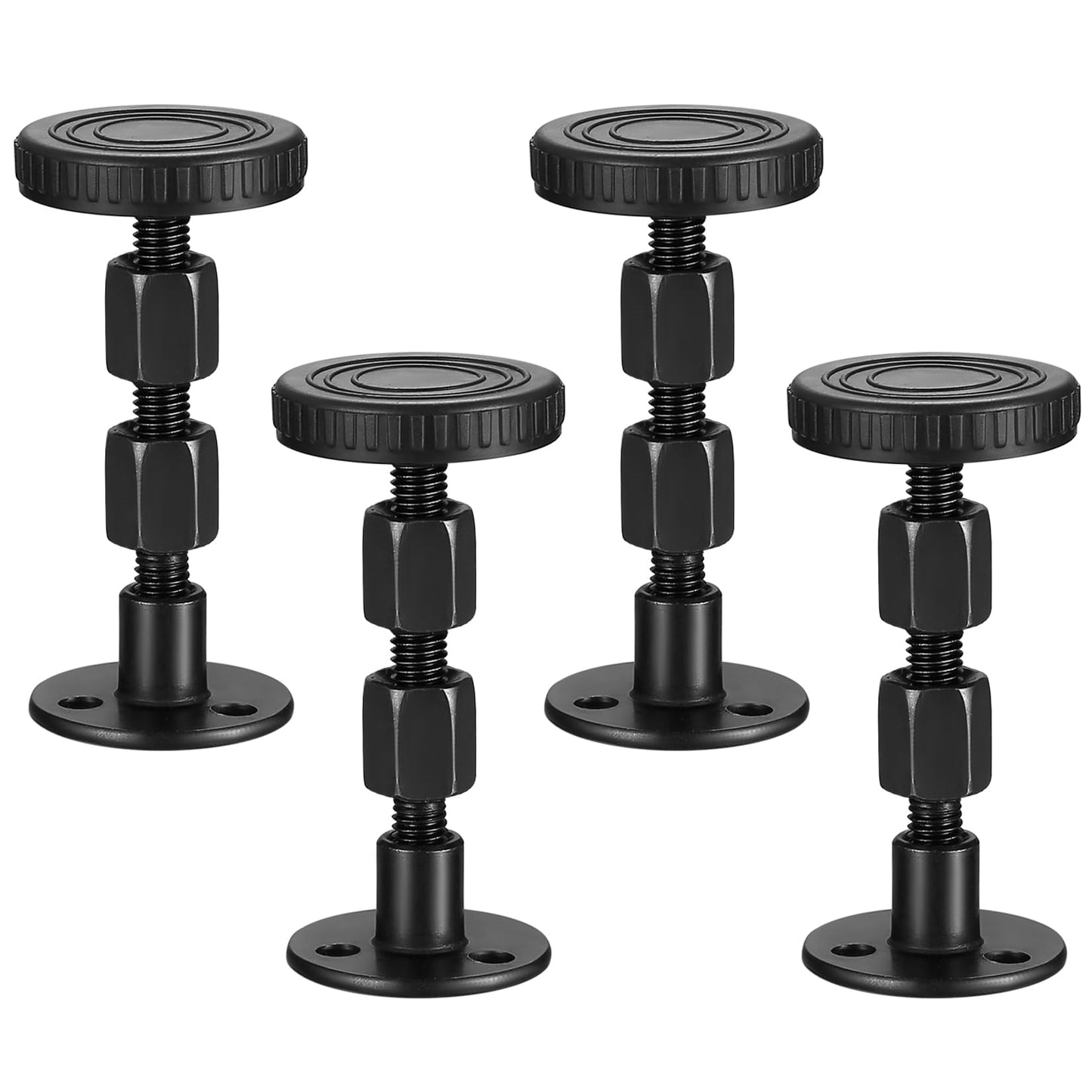4 Pcs Headboard Stoppers, Adjustable Threaded Bed Frame Anti-Shake Tool, Wall Bed Stoppers for Headboard Bedside Antishake Support Stabilizer Fixer
