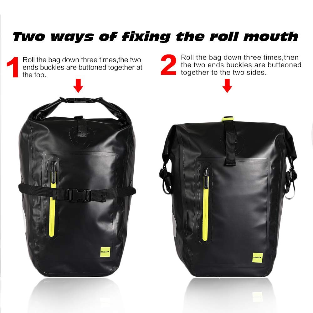 Rhinowalk Bike Bag Waterproof Bike Pannier Bag 25L,(for Bicycle Cargo Rack Saddle Bag Shoulder Bag Laptop Pannier Rack Bicycle Bag Professional