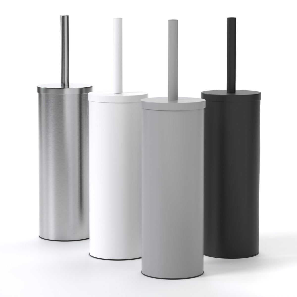 SAVEGA Silicone Toilet Brush ? Stainless Steel Toilet Brush with Holder and Protective Cover ? Modern & Hygienic