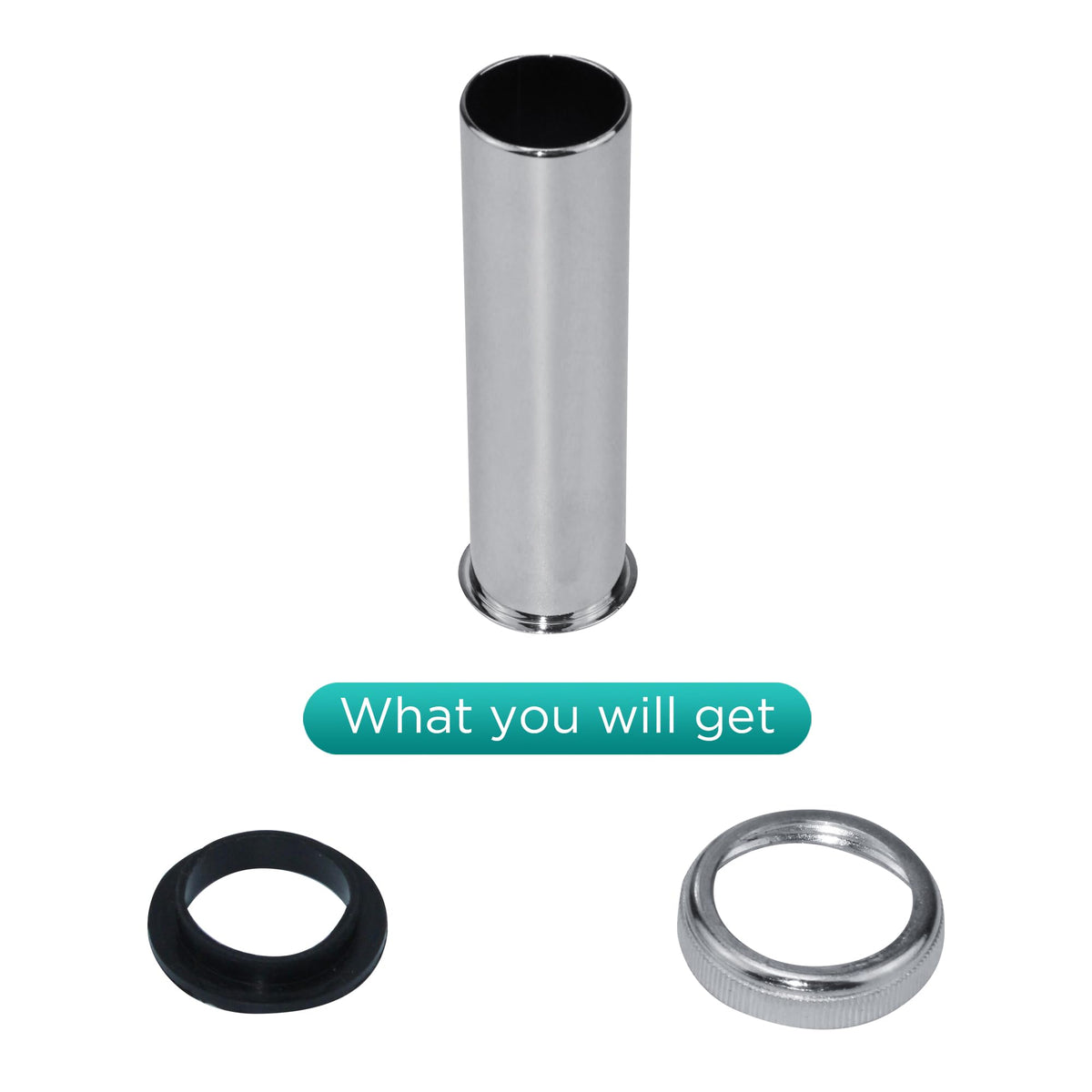 Waste Adapter Tube G1 1/4’’ (40mm) to 32mm Chrome