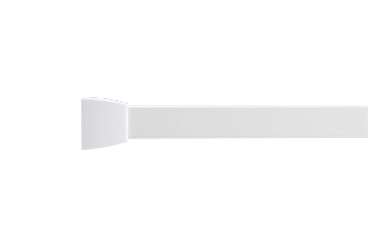 Croydex Slenderline Modular Shower Rail Kit includes L-Shaped/U-Shaped/Straight Ceiling Support/Hooks and Gliders, White