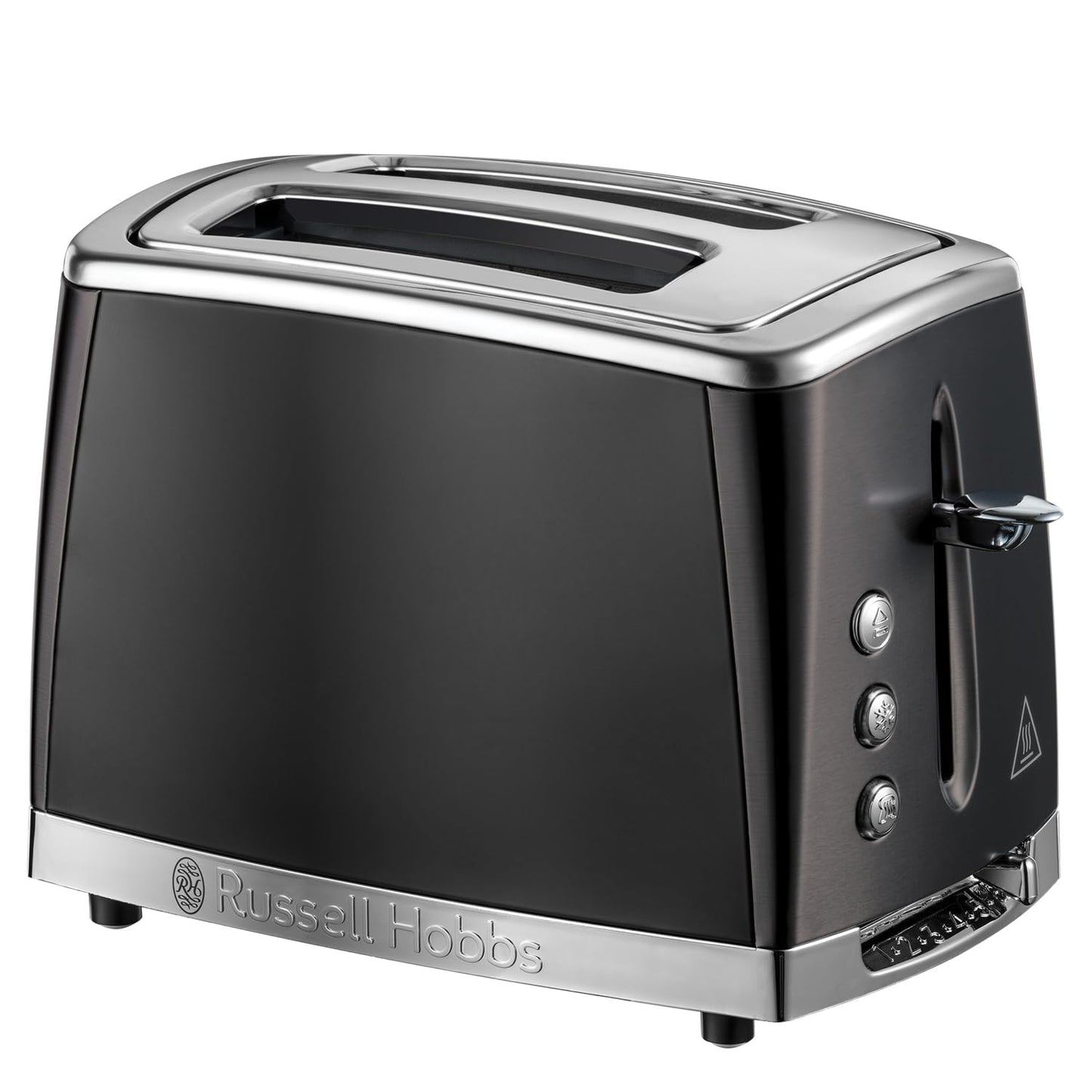 Russell Hobbs 2 Slice Toaster (Stainless steel with matte textured finish, Extra Wide Slots, Lift & Look feature, Variable browning levels, Cancel,