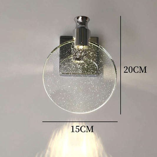 KRIPINC Crystal Wall Sconce, Nordic Style Crystal Wall Light, Simple Crystal LED Wall Lamp, Art Deco Wall Lights for Living Room, Bedroom, Bedside,