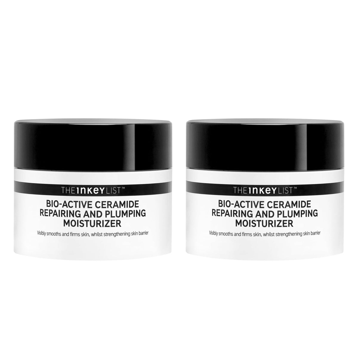 The INKEY List Bio-Active Ceramide Moisturiser 50ml Pack of 2, Anti-Ageing Skincare, 24-Hour Hydration Cream, Vegan Friendly, Suitable For All Skin