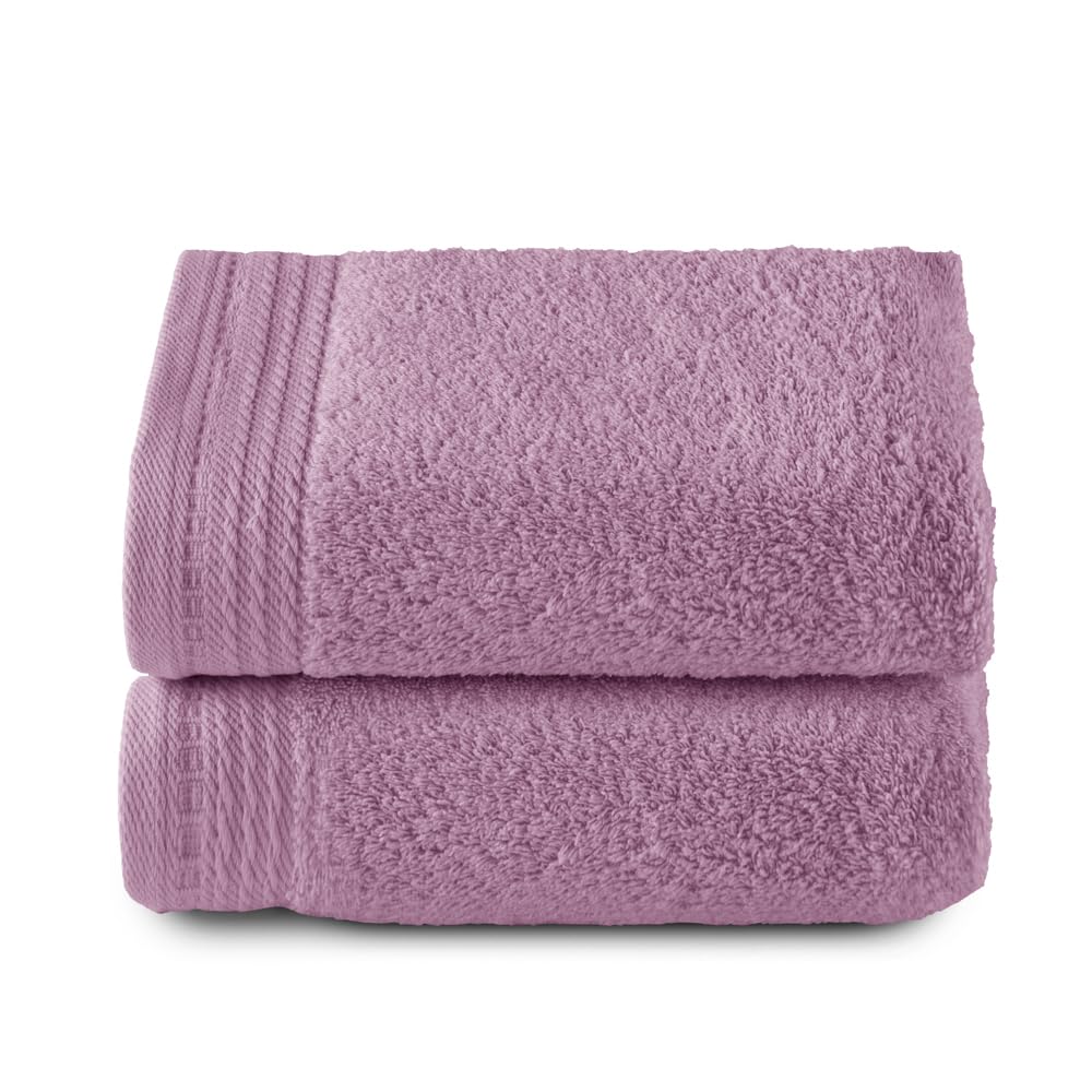 Top Towel - Premium - Large Bath Towels - Bath Towels -2 Hand Towels -50 x 100 cm - 100% Cotton - 600 g - Lilac