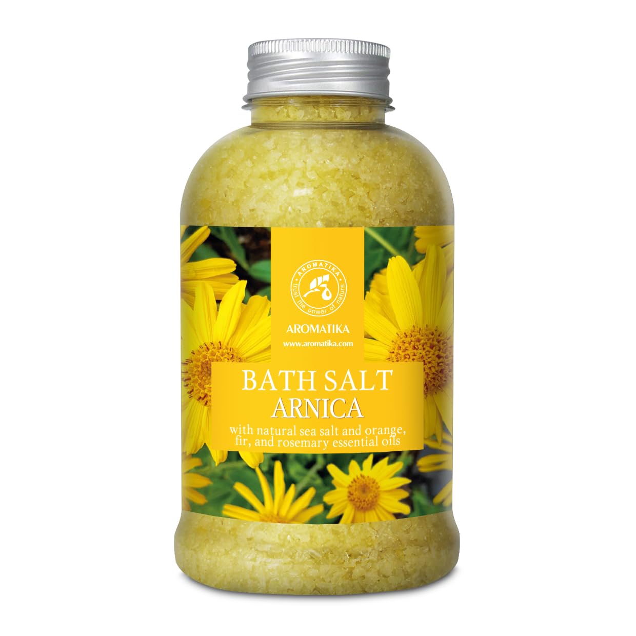 Sea Salt Arnica w/Natural Essential Oils Orange & Rosemary 600g - Bath Sea Salts - Best for Bath - Good Sleep - Relaxing - Body Care - Beauty