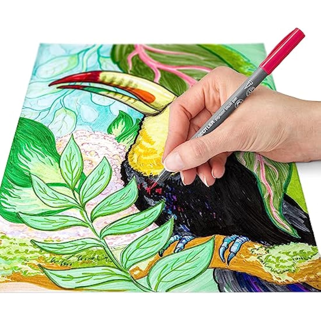 STAEDTLER 371 C36 Pigment Arts Brush Pen - Assorted Basic Colours (Pack of 36)