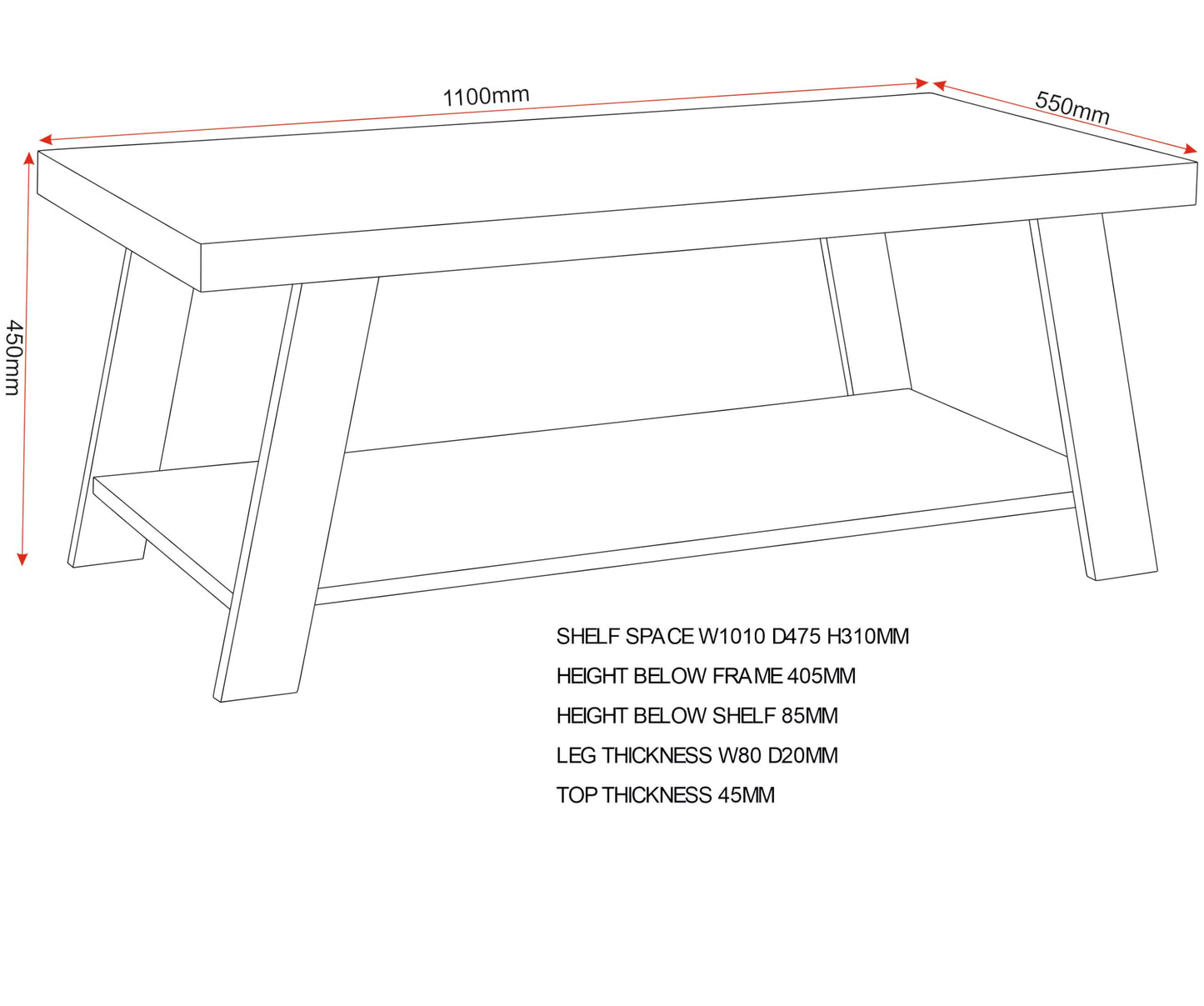 Seconique Eddie Coffee Table in Grey/Sonoma Effect