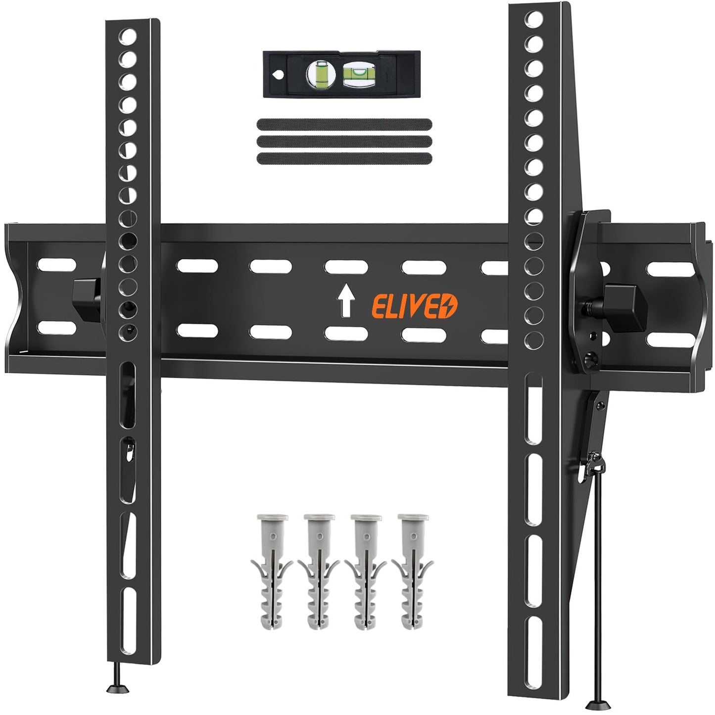 ELIVED Tilt TV Wall Bracket, Ultra Slim TV Mount for Most of 26-60 inch Flat or Curved LCD, LED, OLED tvs with VESA 75x75mm-400x400mm up to 45KG,