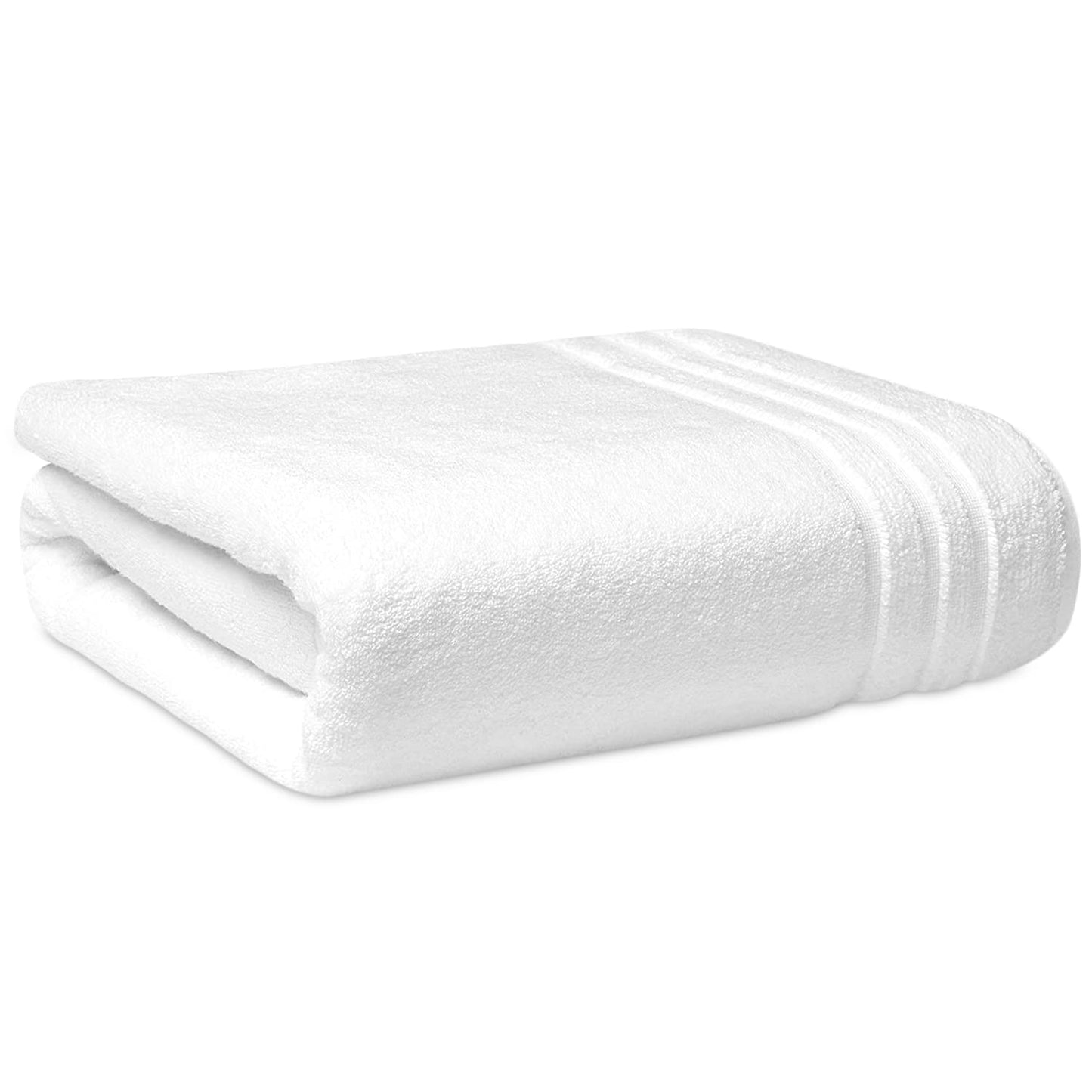Towelogy? Commercial Bath Sheets White (100x150cm) 100% Egyptian Cotton Large Bath Towels for Hospitality Use Gym Salon Spa & Hotels Bathroom (Dove