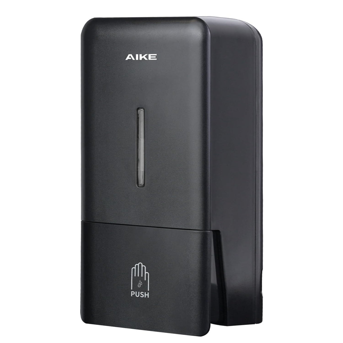 AIKE AK1006 800ML Wall Mounted Soap Dispenser, Plastic Manual Hand Soap Dispenser, Liquid Soap Dispenser for Public Usage, Black