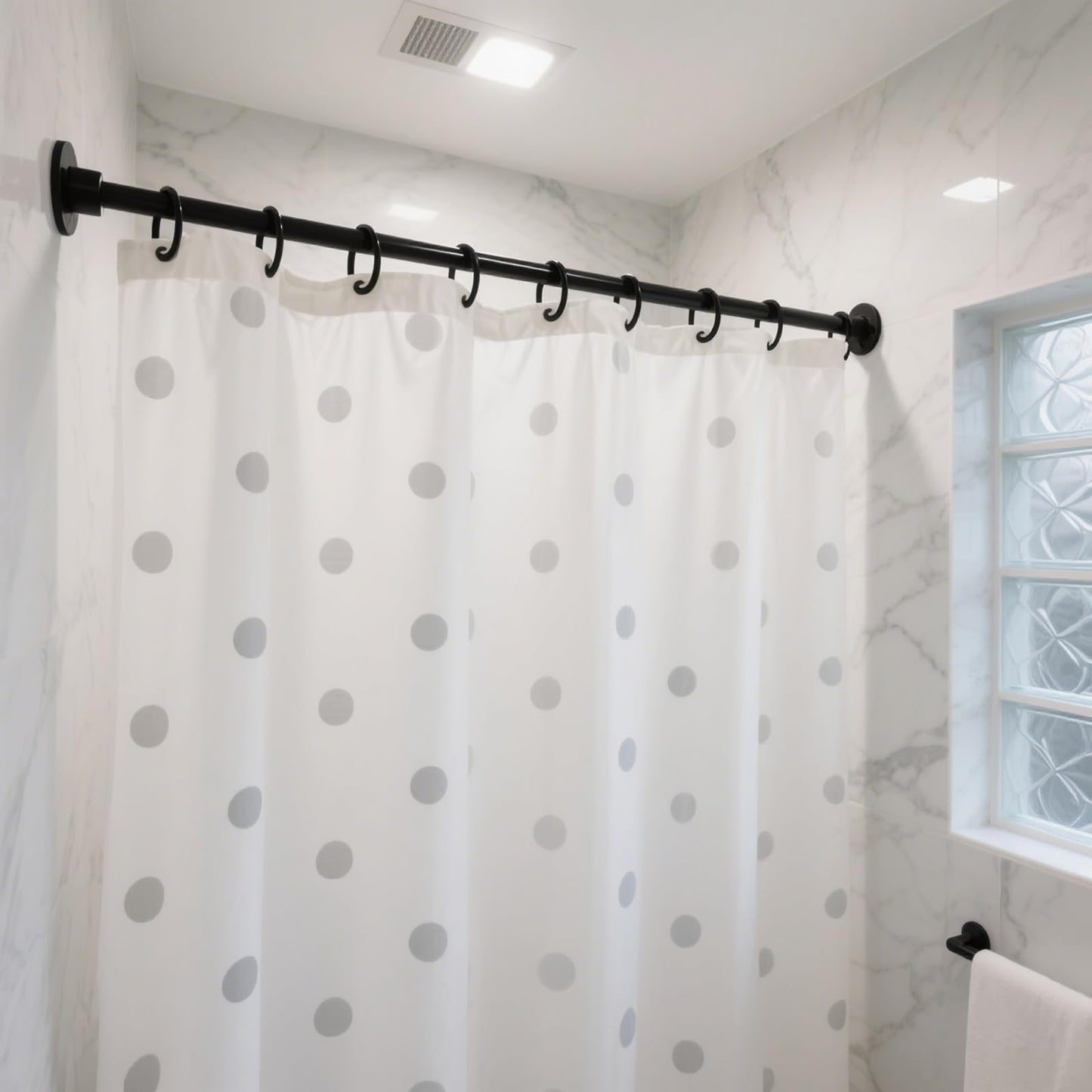 Plastic Hooks for Gazebo Curtains, Black Shower Curtain Hooks, Durable Curtain Hooks Plastic for Outdoor Pergolas, DIY Projects, 20 Pack