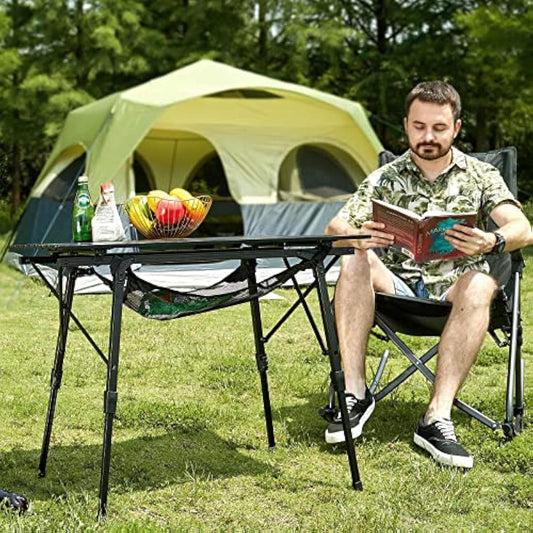 Portal Camping Tables That Fold up Picnic Table Folding Portable with Height Adjustable Legs Collapsible Table 3ft Aluminium Rollup Outdoor Table Lightweight Foldable for Beach Fishing Garden BBQ