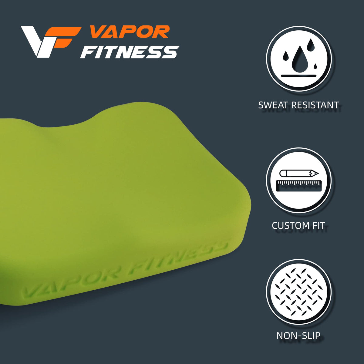 Vapor Fitness Silicone Seat Cover designed to go over the Concept 2 Rowing Machine seat