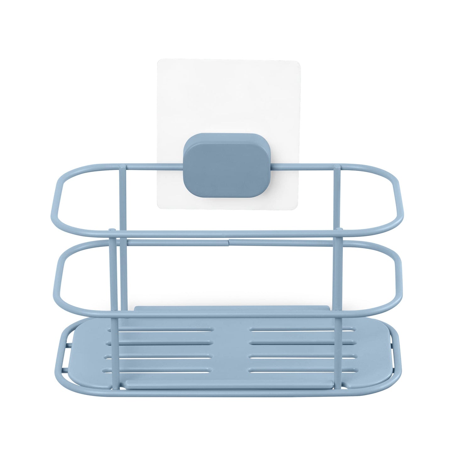 Compactor Grena Small Wall-Mounted Shelf, Self-Adhesive, 19X11X16(H) cm, Blue, Powder Coated Metal