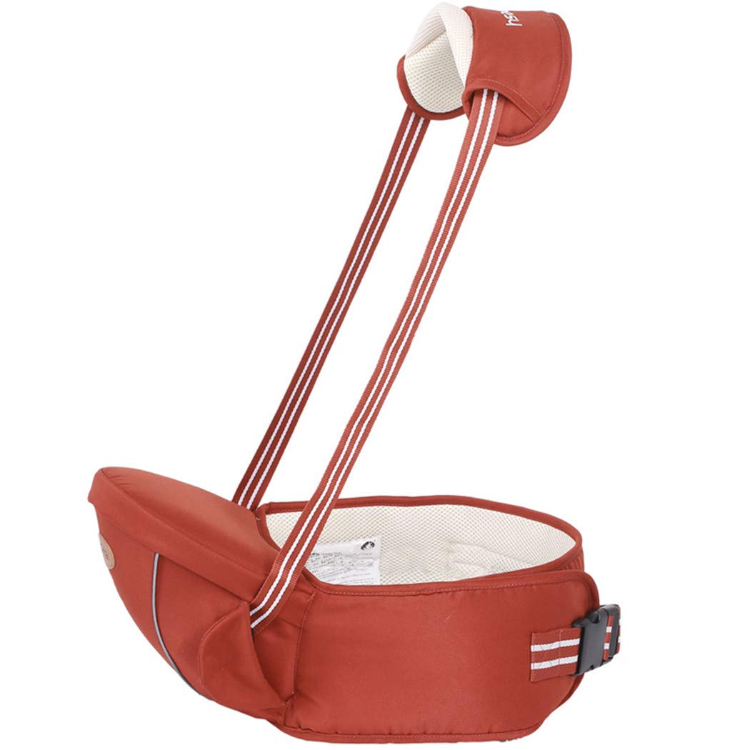 Ergonomic Hipseat Baby Carrier with Shoulder Strap, Waist Stool Seat for Carrying Baby Toddlers, Light Weight and Labor Saving-Red