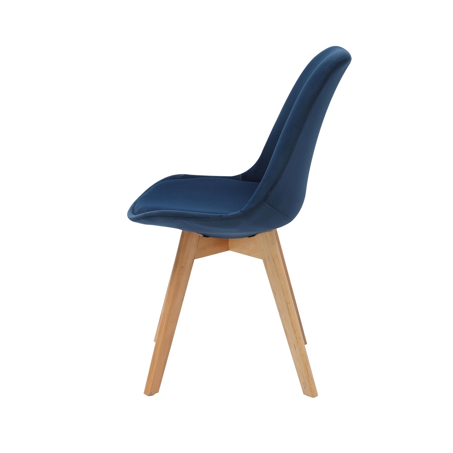 RED HERON Velvet Upholstered Dining Chair with Solid Beech Wood Legs for Mid Century Modern Dining Room Living Room Bedroom Kitchen & Lounge
