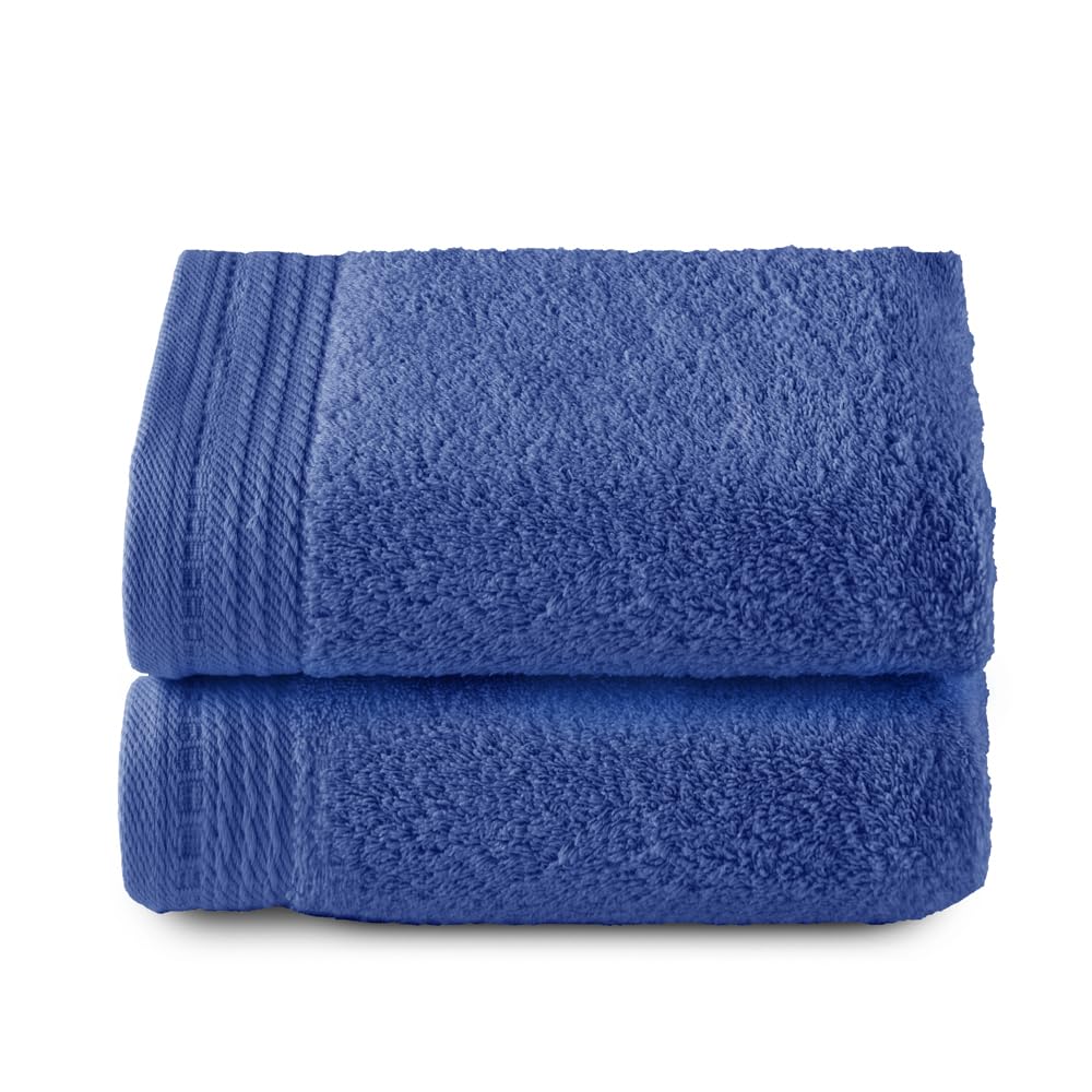 Top Towel - Premium - Large Bath Towels - Bath Towels -2 Hand Towels -50 x 100 cm - 100% Cotton - 600 g - Blue