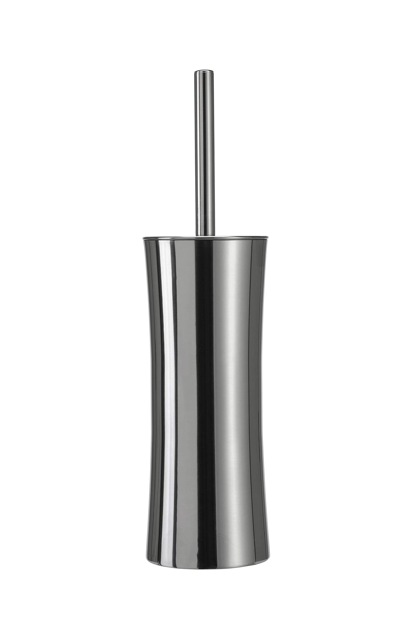 Croydex Toilet Brush With Freestanding Polished Steel Curvy Holder
