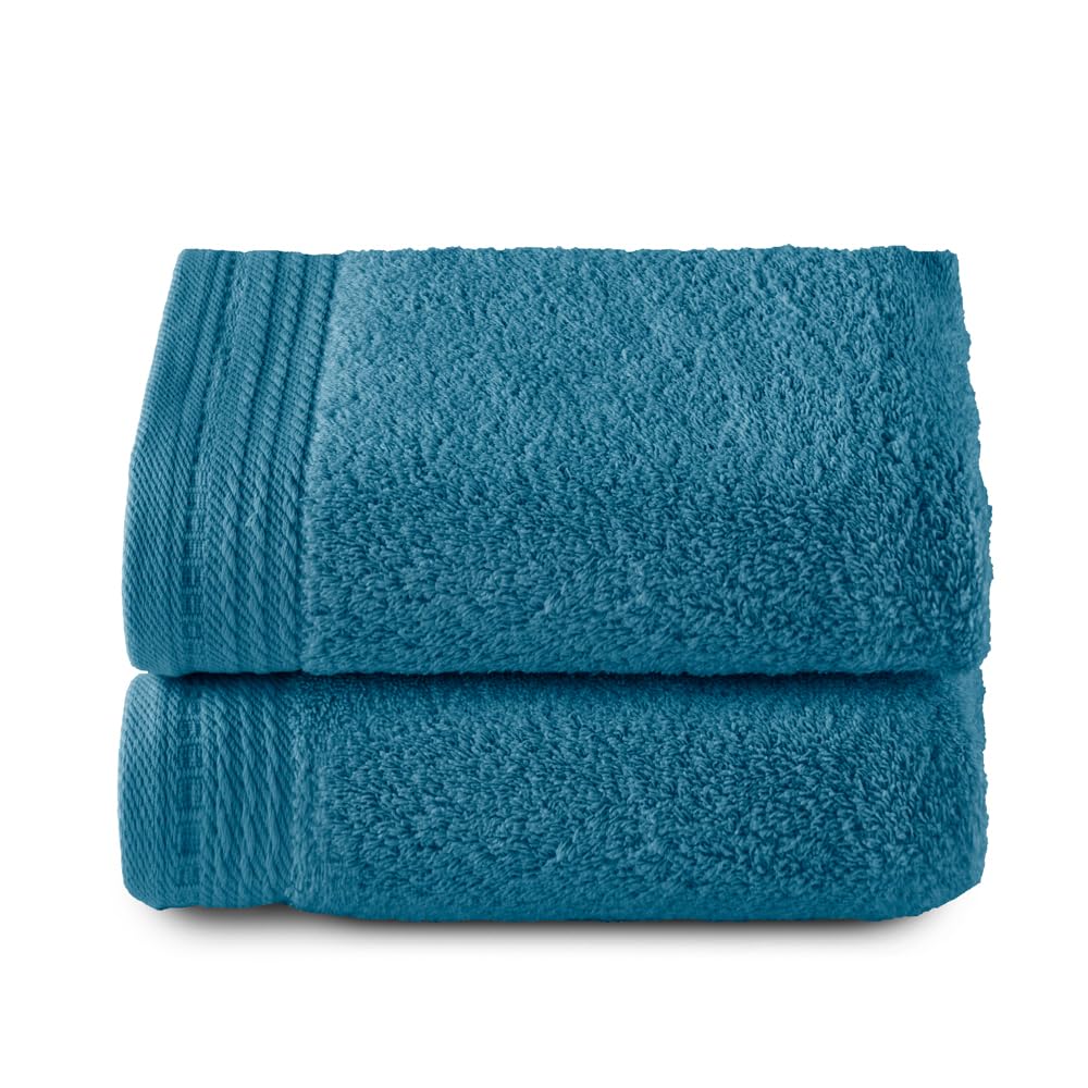 Top Towel - Premium - Large Bath Towels - Bath Towels -2 Hand Towels -50 x 100 cm - 100% Cotton - 600 g - Ocean