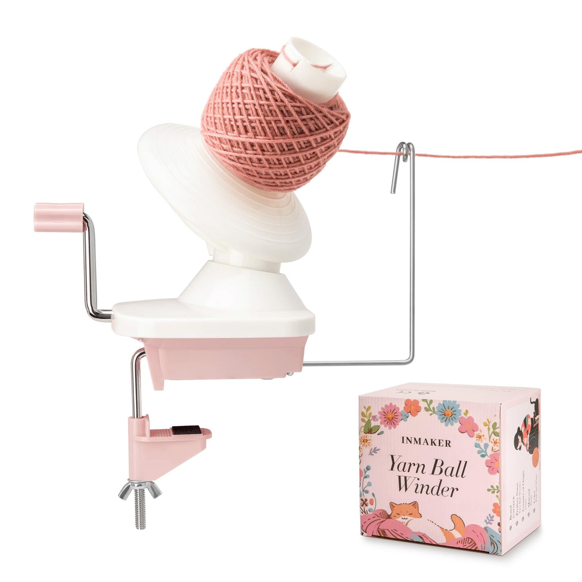 INMAKER Yarn Winder, Wool Winder for Knitting Hand Operated, The Helper for Knitting Enthusiast