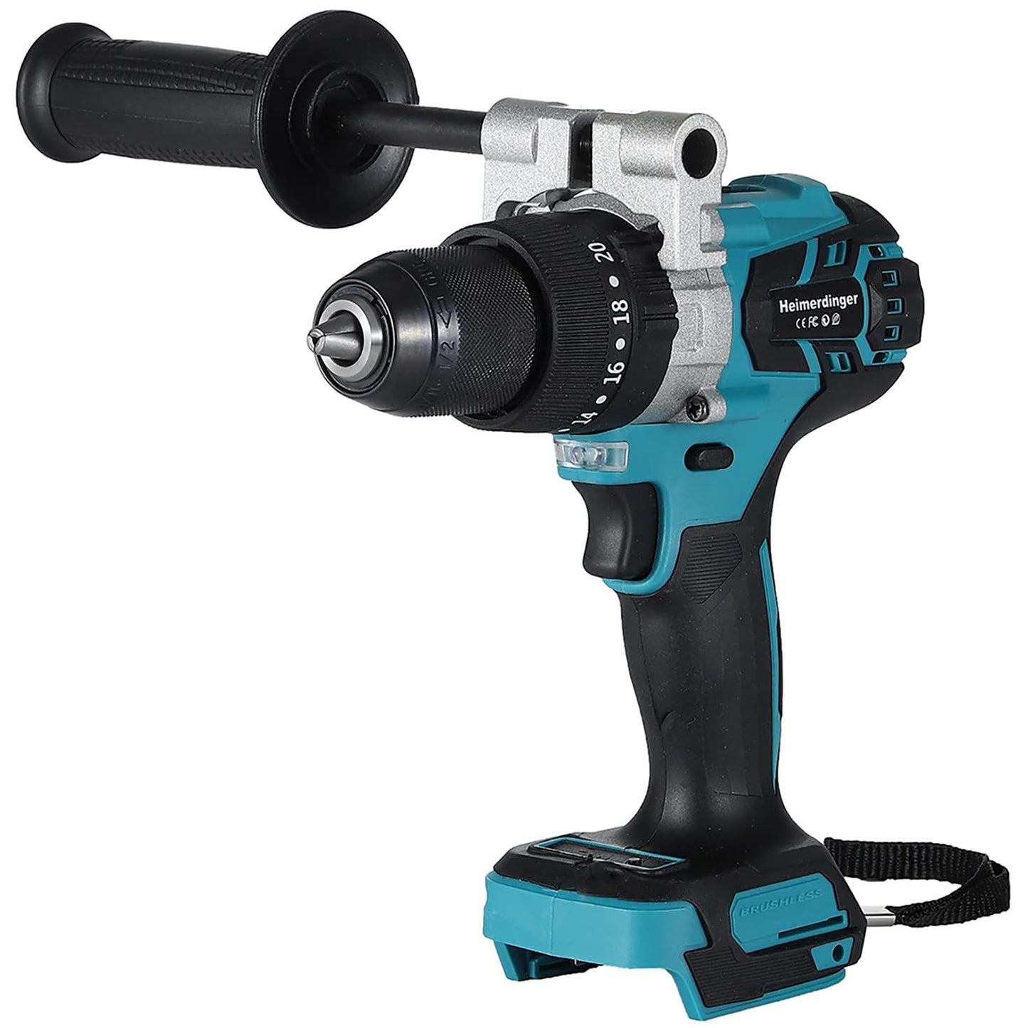 150N.m Brushless Cordless Impact Drill for Makita 18V Battery, 1/2'' Hammer Drill,2 Speed Electric Impact Driver with 21-Torque Setting
