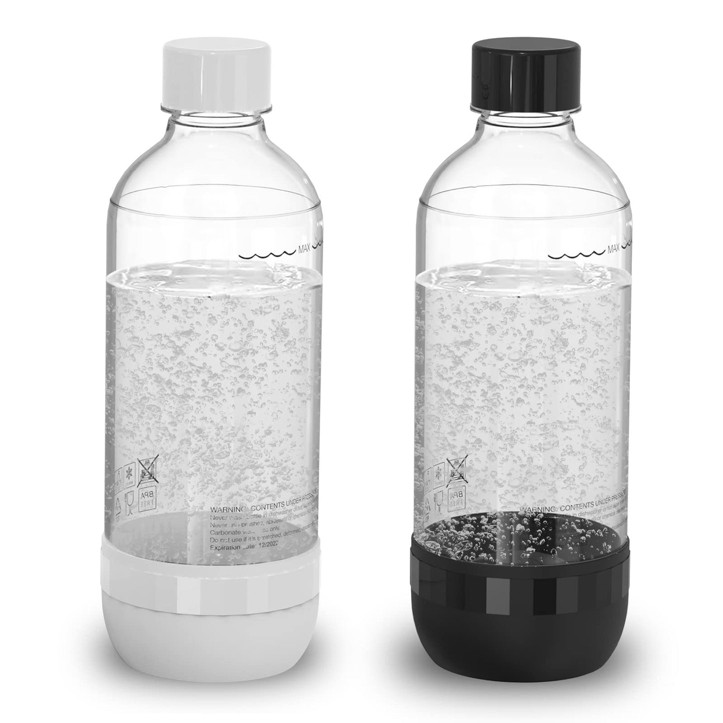 pinci Soda Bottle, Suitable for Carbonated Water and Sparkling Water, BPA Free, Reusable and Filled Food Grade PET Plastic Made Soda Water Bottle (2