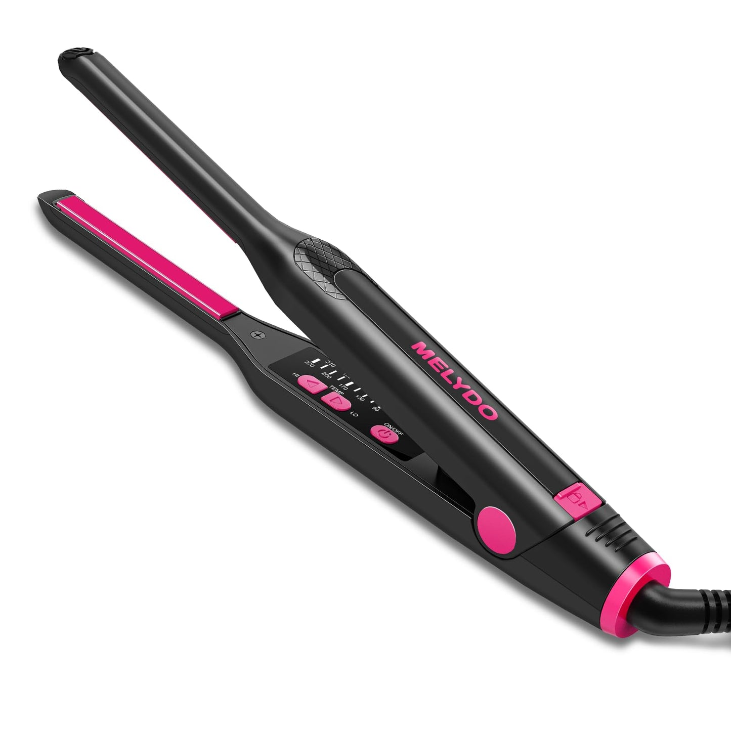 MELYDO Pencil Straighteners Mini Hair Straighteners and Curl 2 in 1, Thin Hair Straighteners for Woman Pixies, Bangs, Ceramic Coating with Adjustable