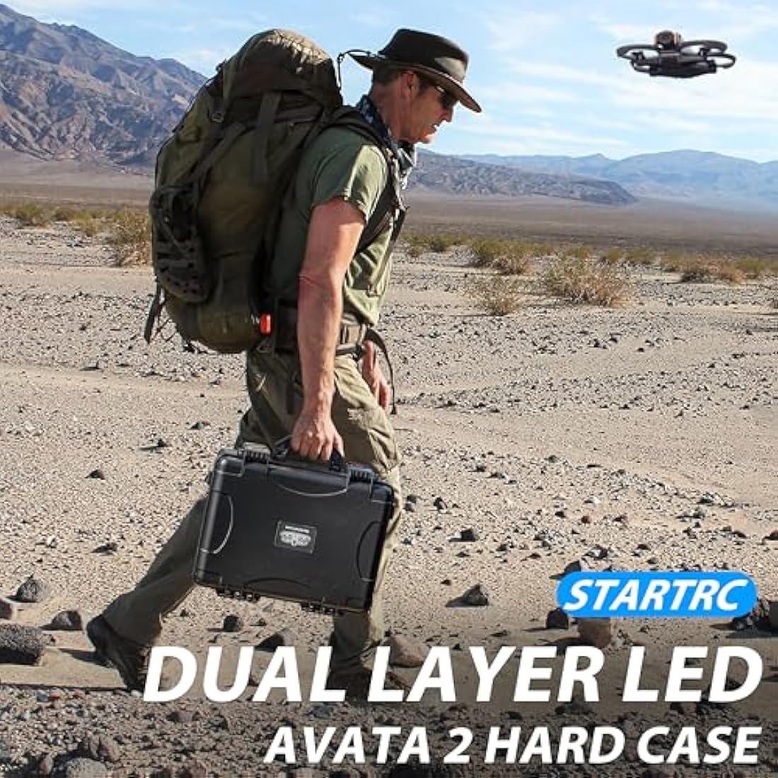 STARTRC Dual Layer Avata 2 Case,Waterproof Carrying Hard Case for DJI Avata 2 Fly More Combo with DJI Goggles 3/RC Motion 3/FPV Remote Controller 3,Battery Charging Hub,FPV Drone Accessories