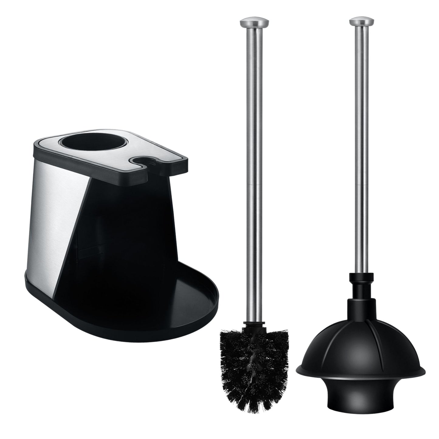 ToiletTree Products Toilet Brush and Plunger Combo - Toilet Brush Plunger Combo - Plunger Brush Combo for Bathroom Accessories - 7.5" x 9" x 20.5"