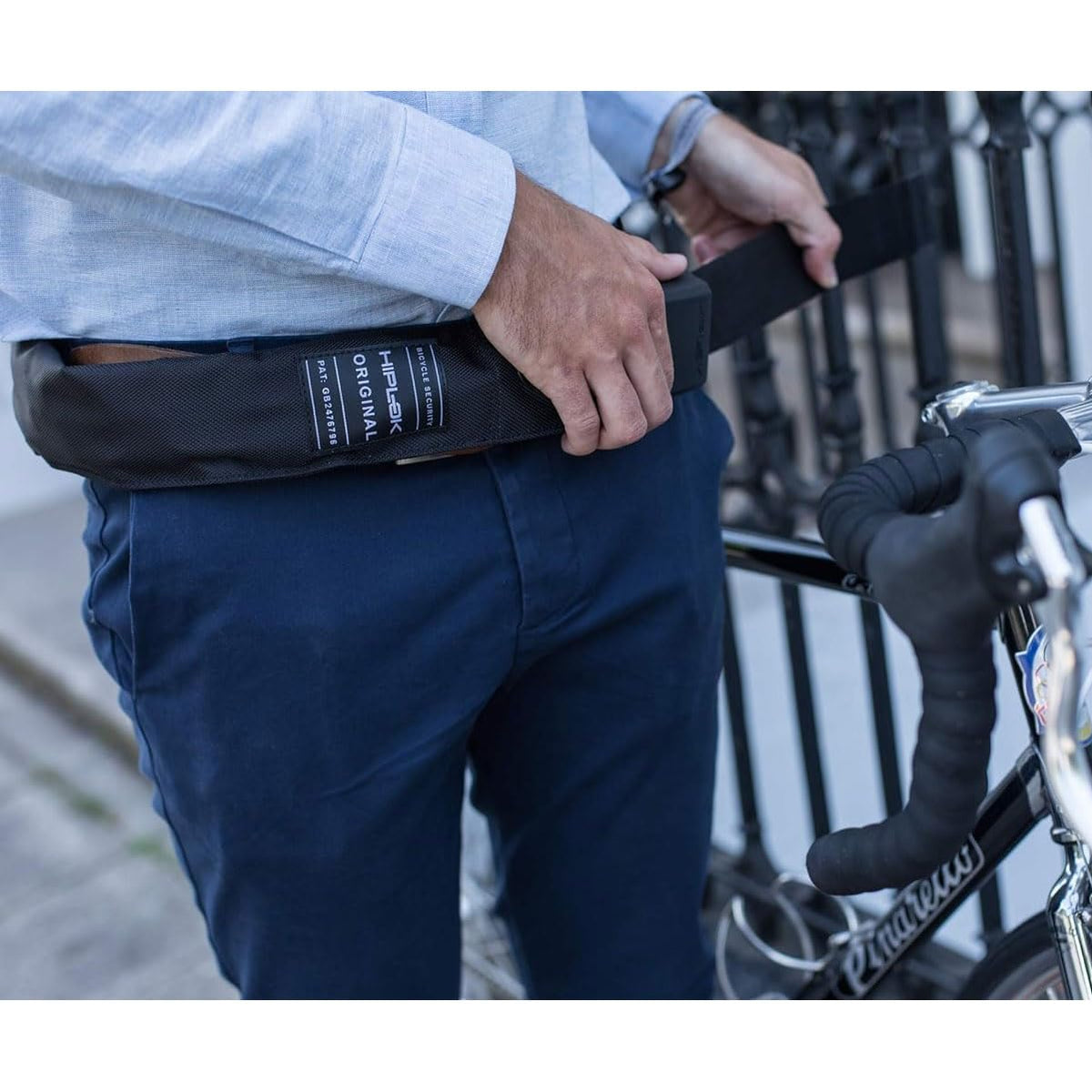 Hiplok Original Bike Chain with Lock - Black. 85cm with Stainless Steel Bicycle Chain Lock. 3 Keys + 10 Year Warranty. Sold Secure Silver Bike Lock