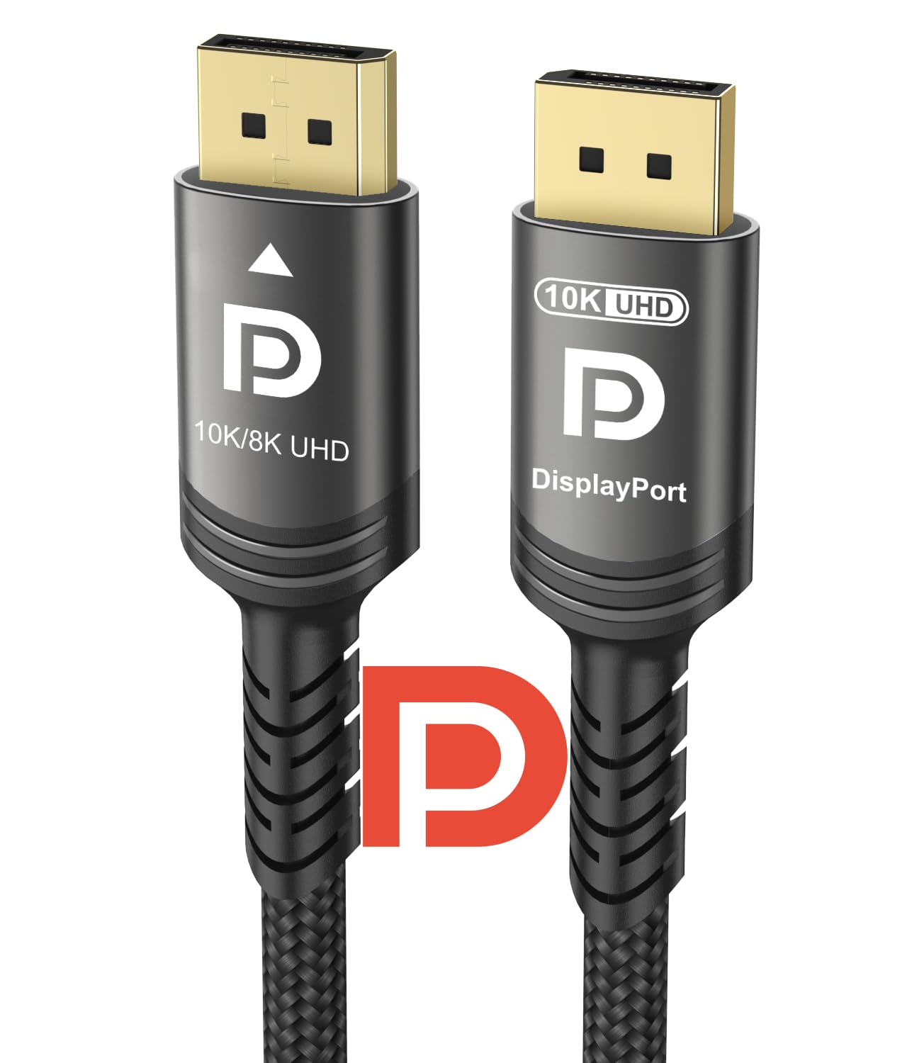 Ubluker 10K 8K DisplayPort 2.1 Cable 54Gbps 5M, Certified DP to DP Cord 4K 240Hz 165Hz 144Hz 120Hz 10K 8K 120Hz Nylon Braided UHBR HDCP2.3 FreeSync