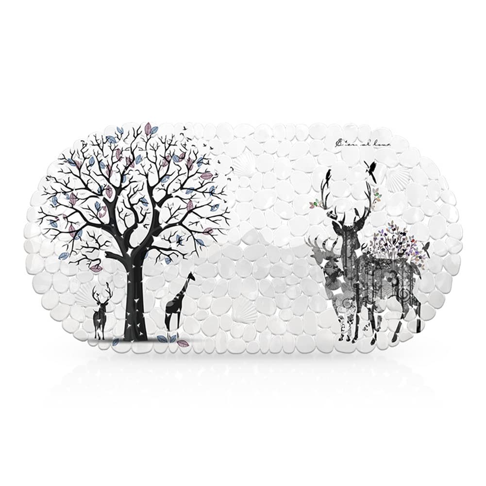 Shower Mat Non Slip Anti Mould, Non Slip Bath Mats for Inside Bath with Drain Holes, Shower Mats for Inside Shower with Suction Cup, Bathtub Mat