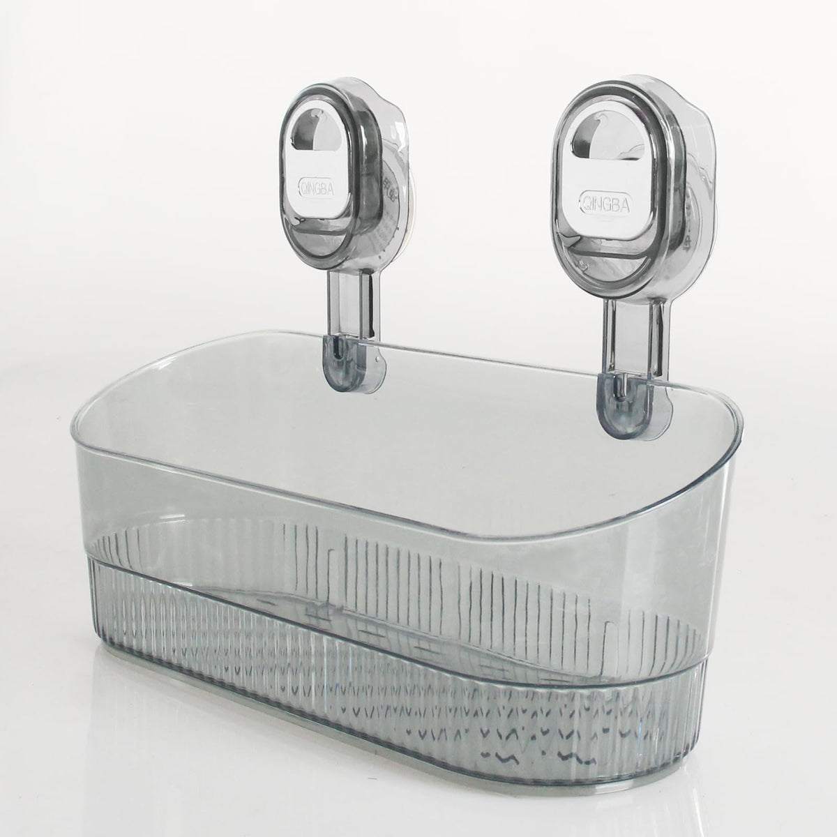 KAFENDA No-Drilling Shower Caddy Suction Cup Bathroom Storage Removable Waterproof Shower Organiser (Light Gray)