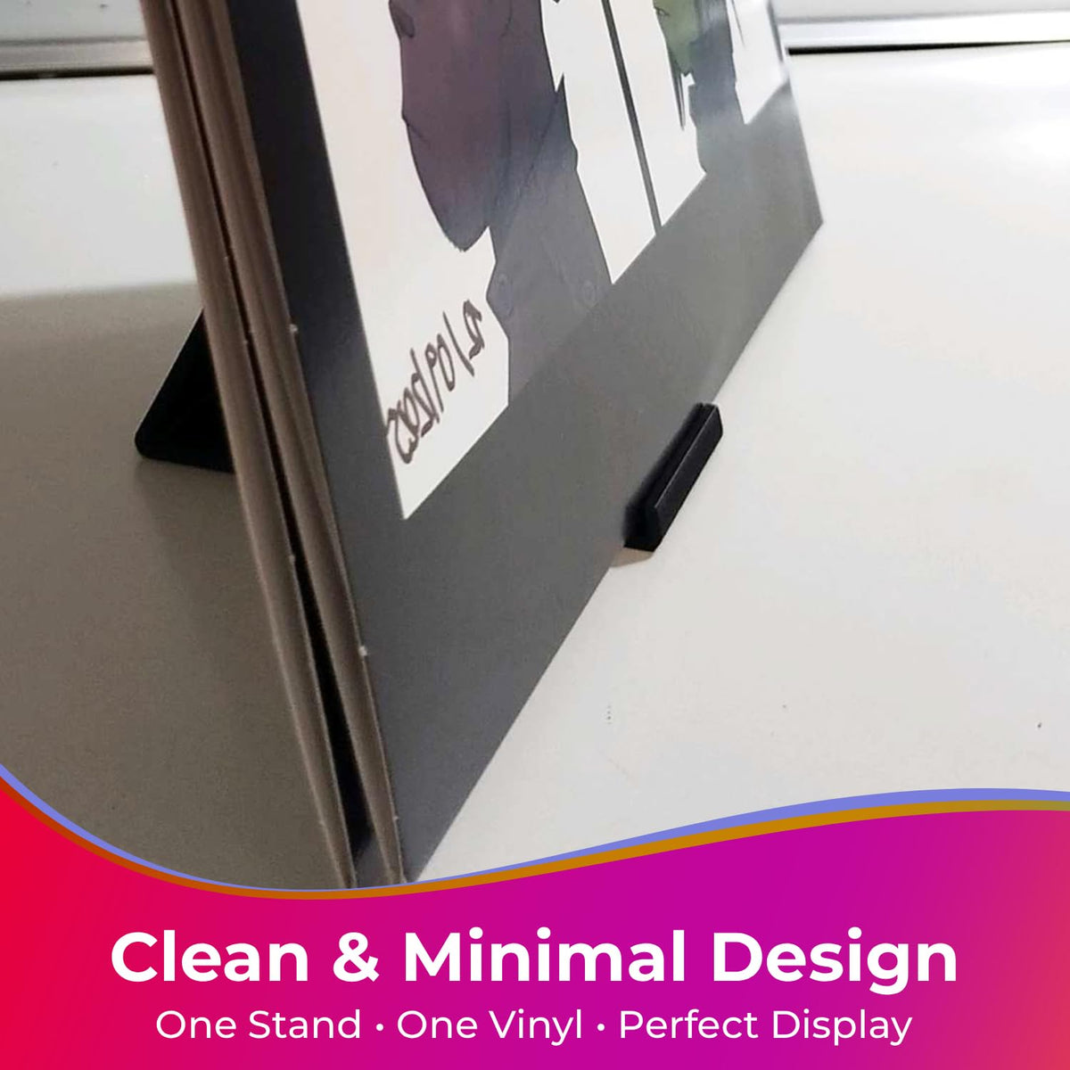Print It Uk Now Playing Vinyl Record Stand Display Holder (2 Pack - White)