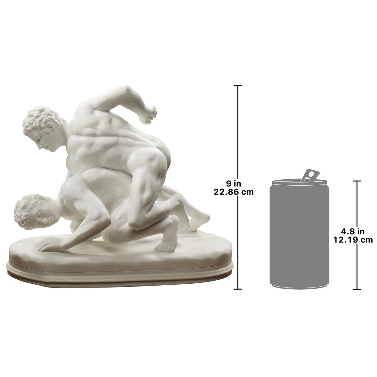 Design Toscano Hellenistic Greek Wrestlers Bonded Marble Statue