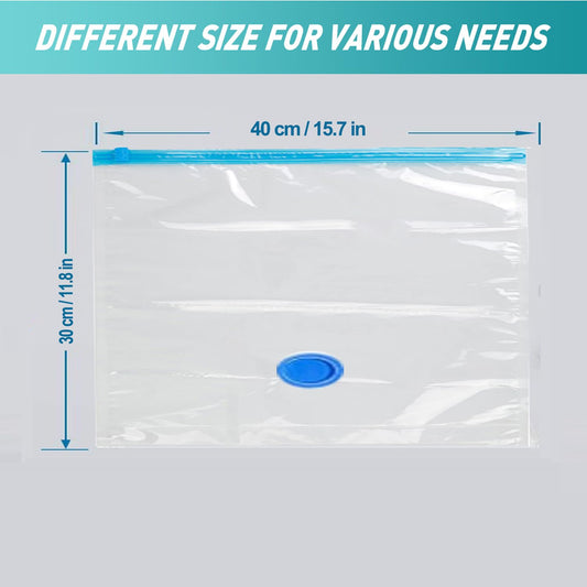 QH7 Small Vacuum Storage Bags,Space Saver Bags for Travel and Home Reusable Vacuum Storage Bags Save 80% More Storage Space Work with Vacuum Cleaner